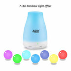 Allin Exporters Ultrasonic Aroma Diffuser and Humidifier 2 In 1 - Cool Mist Oil Diffuser with 100ml Tank Capacity 6 Different Colorful Lights - Ultrasonic Technology Electronic Humidifier to Diffuse Essential Oil and Humidify Interiors - (DT-1508C)