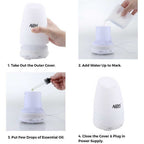 Allin Exporters DT-1509GS Aromatherapy Diffuser Essential Oil 4 in 1 to Purify, Ionize, Humidify & Spread Aroma BPA Free Ultrasonic Humidifier Cool Mist with 7 Color Changing LED Lights (100ml)