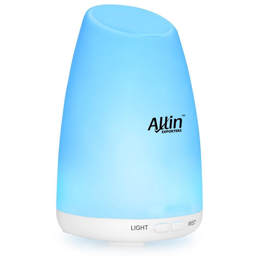 Allin Exporters DT-1509GS Aromatherapy Diffuser Essential Oil 4 in 1 to Purify, Ionize, Humidify & Spread Aroma BPA Free Ultrasonic Humidifier Cool Mist with 7 Color Changing LED Lights (100ml)