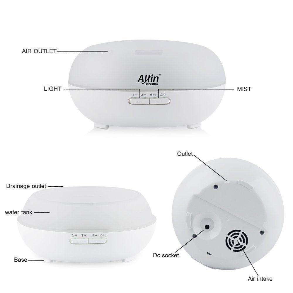 2 in 1 Aroma Diffuser Ultrasonic Humidifier (DT-1517B) - 200 ML