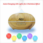 2 in 1 Ultrasonic Aroma Diffuser and Humidifier wood grain color (DT-1518) - 300 ML