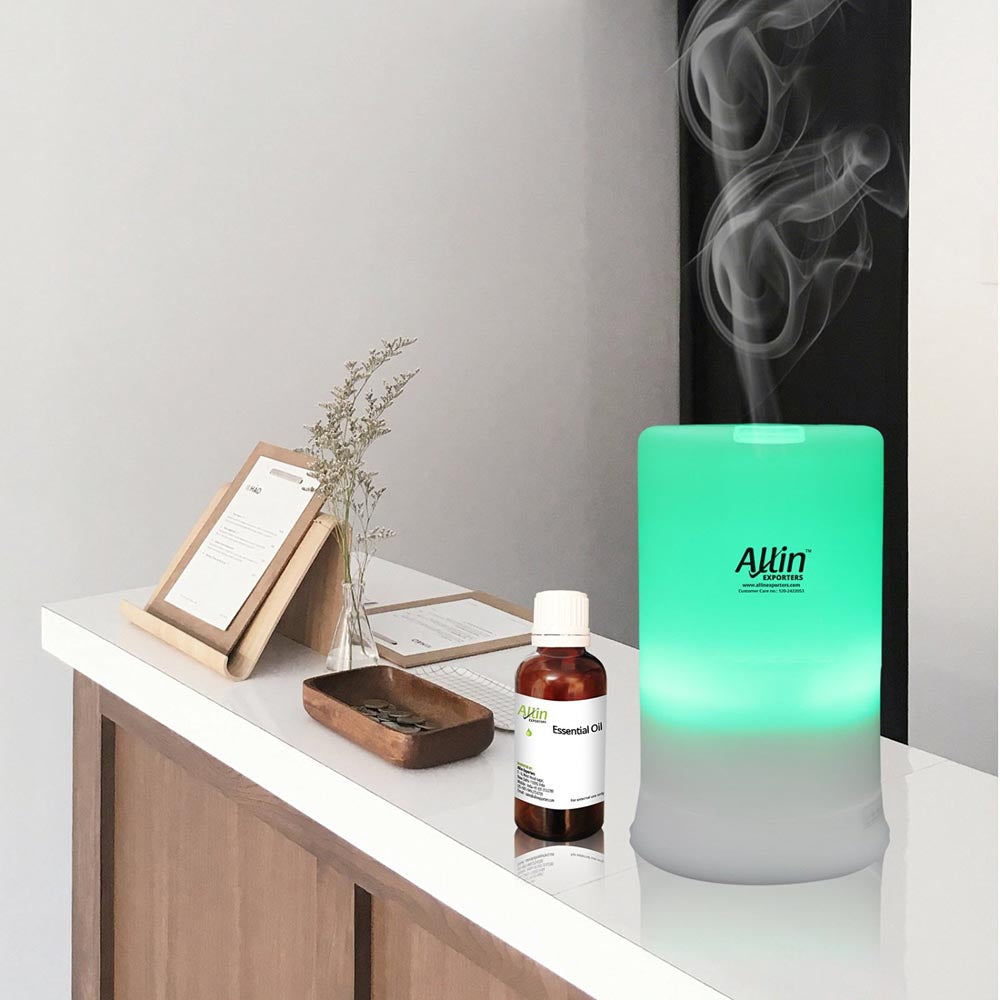 Allin Exporters DT2109 Aromatherapy Ultrasonic Essential Oil Aroma Diffuser 7 Led Color Light, 30/60/120/180 min timer Setting , Cool Mist Aroma Humidifier for Room Aroma 100 ML Tank Capacity