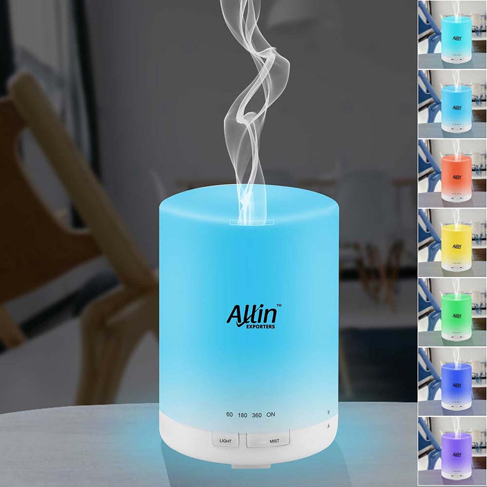 Allin Exporters DT-G03 Essential Oil Aroma Diffuser and Ultrasonic Humidifier with 3 Timer Setting & Colorful LED Lights (300 ML)