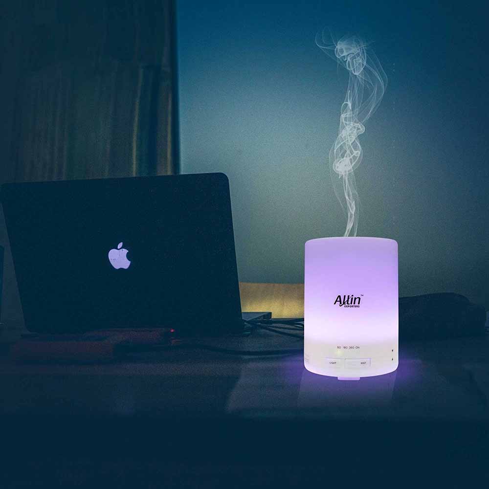 Allin Exporters DT-G03 Essential Oil Aroma Diffuser and Ultrasonic Humidifier with 3 Timer Setting & Colorful LED Lights (300 ML)
