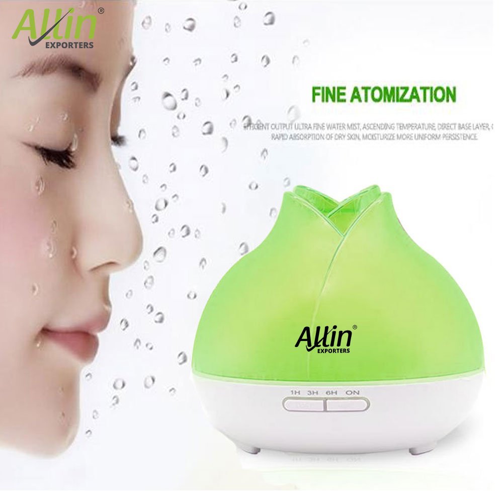 2 in 1 Ultrasonic Aroma Diffuser and Humidifier Lotus Design (1519) - 300 ML