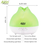 2 in 1 Ultrasonic Aroma Diffuser and Humidifier Lotus Design (1519) - 300 ML