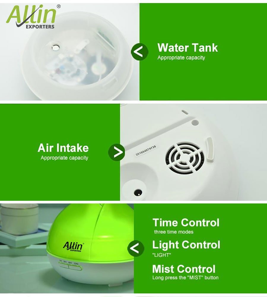 2 in 1 Ultrasonic Aroma Diffuser and Humidifier Lotus Design (1519) - 300 ML