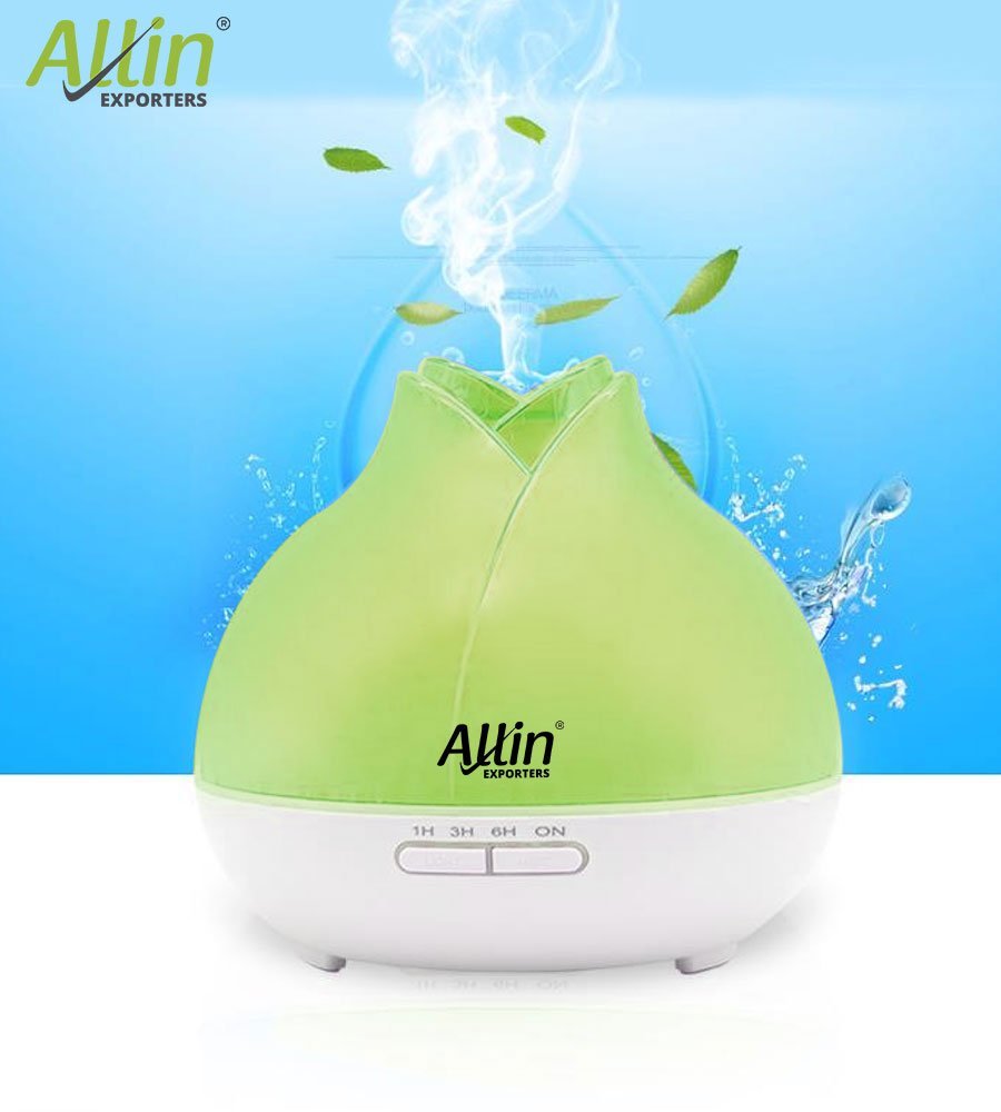 2 in 1 Ultrasonic Aroma Diffuser and Humidifier Lotus Design (1519) - 300 ML