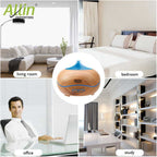 2 in 1 Ultrasonic Aroma Diffuser and Humidifier (Wooden Grain & White) (DT-1518 Model - A)