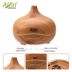 2 in 1 Ultrasonic Aroma Diffuser and Humidifier (Wooden Grain Finish) - 300 ML :- (DT-1518 Model - B)