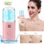 Allin Exporters JSQ-S1 Nano Mist Face Sprayer Rechargeable Portable Mini Facial Humidifier Mister Steamer Handy Spray for Skin Moisturizing & Hydration (30ml, Random Color)