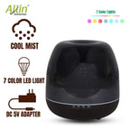 Allin Exporters 306-BW Ultrasonic Humidifier & Essential Oil Aroma Diffuser with Timer and 7 Colorful LED Light Modes (500 ml, Black Wood)