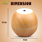 Allin Exporters PY045-LW 130 ml USB Mini Ultrasonic Humidifier Portable Essential Oil Aroma Diffuser with RGB LED Colors for Car, Office Cabin and Small Rooms