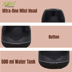 Allin Exporters 306-BW Ultrasonic Humidifier & Essential Oil Aroma Diffuser with Timer and 7 Colorful LED Light Modes (500 ml, Black Wood)
