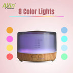Allin Exporters PY2467YK-LW 500 ml Essential Oil Aroma Diffuser Cool Mist Ultrasonic Humidifier with Wireless Remote Control & Timer Setting
