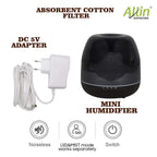 Allin Exporters 306-BW Ultrasonic Humidifier & Essential Oil Aroma Diffuser with Timer and 7 Colorful LED Light Modes (500 ml, Black Wood)