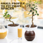 Allin Exporters PY045-BW 130 ml USB Mini Ultrasonic Humidifier Portable Essential Oil Aroma Diffuser with 3 LED Colors for Car, Office Cabin and Small Rooms