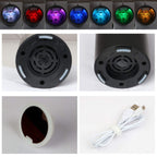 Allin Exporters USB Mini Humidifier Essential Oil Aroma Diffuser for Car, SUVs and Small Rooms Cool Mist Air Refresher with 7 LED Colors (42 ml, Random Colors)