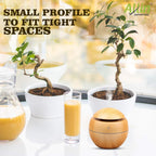 Allin Exporters PY006-LW 130 ml USB Mini Ultrasonic Humidifier Portable Essential Oil Aroma Diffuser with 3 LED Colors for Car, Office Cabin and Small Rooms