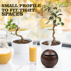 Allin Exporters PY006-BW 130 ml USB Mini Ultrasonic Humidifier Portable Essential Oil Aroma Diffuser with 3 LED Colors for Car, Office Cabin and Small Rooms