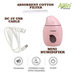 Allin Exporters EXUMHL1 160 ml Mango Design USB Mini Ultrasonic Humidifier Filter Type Auto Shut Off Portable Air Purifier with LED Light for Car, Office Cabin and Small Rooms (Random Colour)