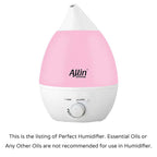 Allin Exporters Ultrasonic Humidifier and Purifier Cool Mist with LED Light (2.4L, Pink)