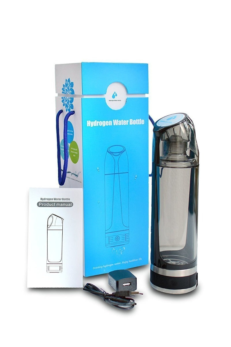 Portable Hydrogen Rich Water Ionizer Maker Transparent Water Bottle Sipper - 500 ML