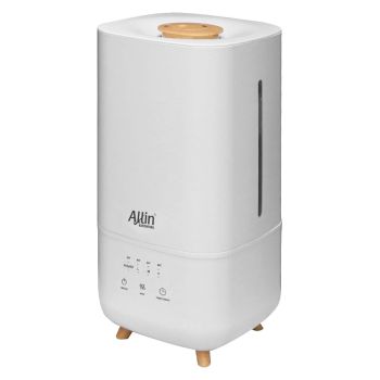 Allin Exporters LH-2030B Top Fill Humidifier with Touch Screen, Night Light & Essential Oil Tray Ultrasonic Cool Mist for Cold & Cough Ideal for Baby Bedroom & Office (4L, Wooden)