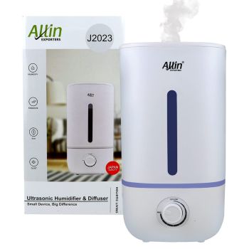 Allin Exporters J2023 Ultrasonic Humidifier Cool Mist Air Purifier for Dryness, Cold & Cough Large Capacity for Room, Baby, Plants, Bedroom (4.3L)