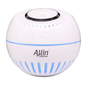 Allin Exporters 3-in-1 Mini Ultrasonic Humidifier with USB Fan & Reading Night Light Portable Air Purifier Nano Atomization for Car, Office Table, Cabin and Small Rooms (160 ml, White)