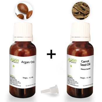 Combo Pack of Imported Moroccan Argan Oil and Carrot Seed Oil - 15ml Each