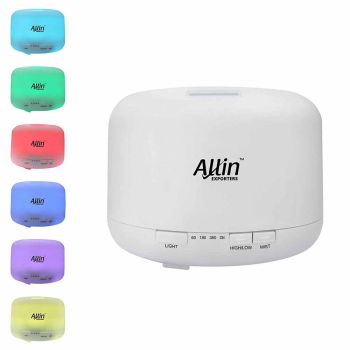 Allin Exporters DT-168G 500 ml Ultrasonic Humidifier & Essential Oil Aroma Diffuser with Timer and 7 Colorful LED Light Modes