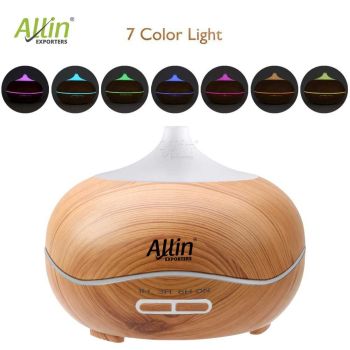 2 in 1 Ultrasonic Aroma Diffuser and Humidifier (Wooden Grain & White) (DT-1518 Model - A)