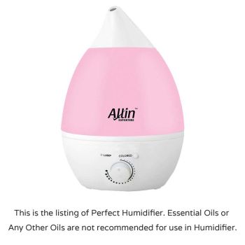 Allin Exporters Ultrasonic Humidifier and Purifier Cool Mist with LED Light (2.4L, Pink)
