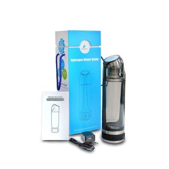 Portable Hydrogen Rich Water Ionizer Maker Transparent Water Bottle Sipper - 500 ML