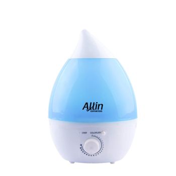 Allin Exporters Cool Mist Ultrasonic Humidifier Automatic Shut-Off and Mist Level Control Air Purifier for Home Office Bedroom Baby Room (2.4L, Blue)