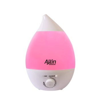 Allin Exporters 2.4 L Cool Mist Ultrasonic Humidifier Automatic Shut-Off and Mist Level Control Air Purifier for Home Office Bedroom Baby Room (Pink)