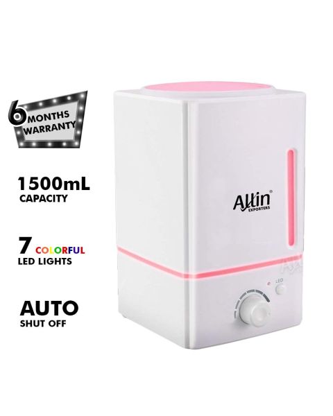 Allin Exporters DT-1618 1500 ml Aroma Diffuser & Ultrasonic Humidifier with 3 Colorful Lights Safe to Use with Essential Oils