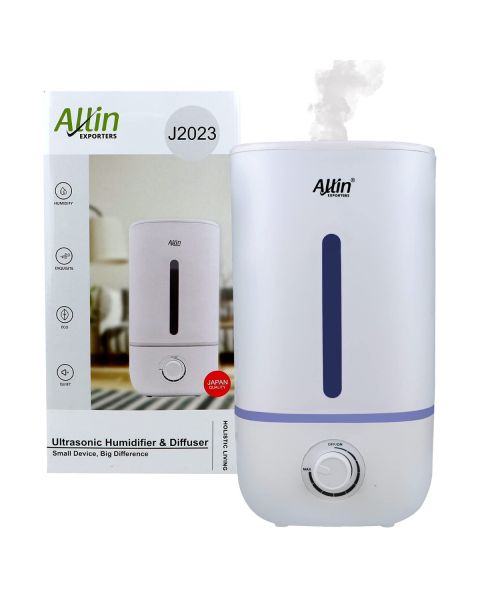Allin Exporters J2023 Ultrasonic Humidifier Cool Mist Air Purifier for Dryness, Cold & Cough Large Capacity for Room, Baby, Plants, Bedroom (4.3L)