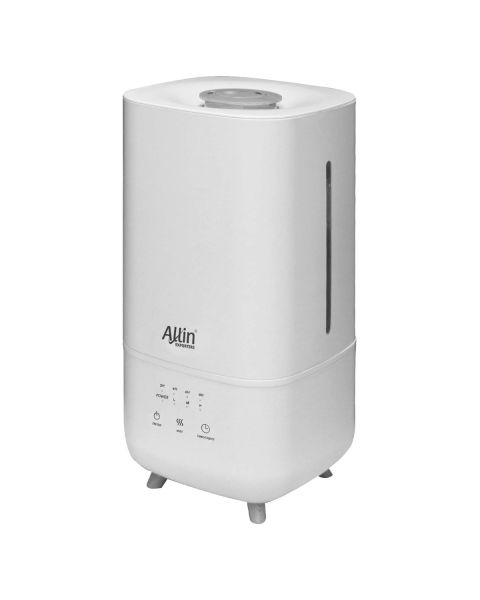 Allin Exporters LH-2030A Top Fill Humidifier with Touch Screen, Night Light & Essential Oil Tray Ultrasonic Cool Mist for Cold & Cough Ideal for Baby Bedroom & Office (4L, Silver)